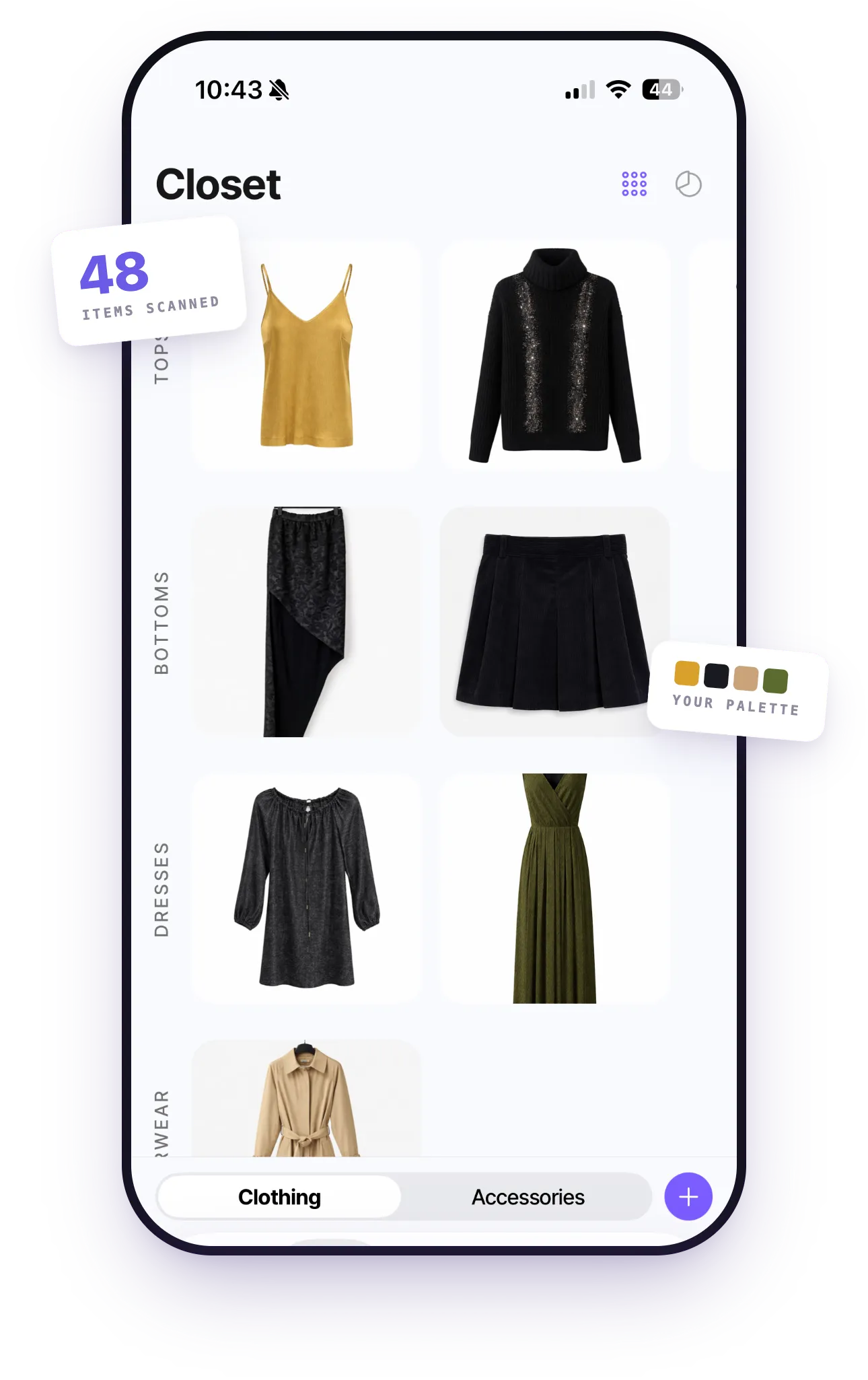 Acloset-style closet organizer